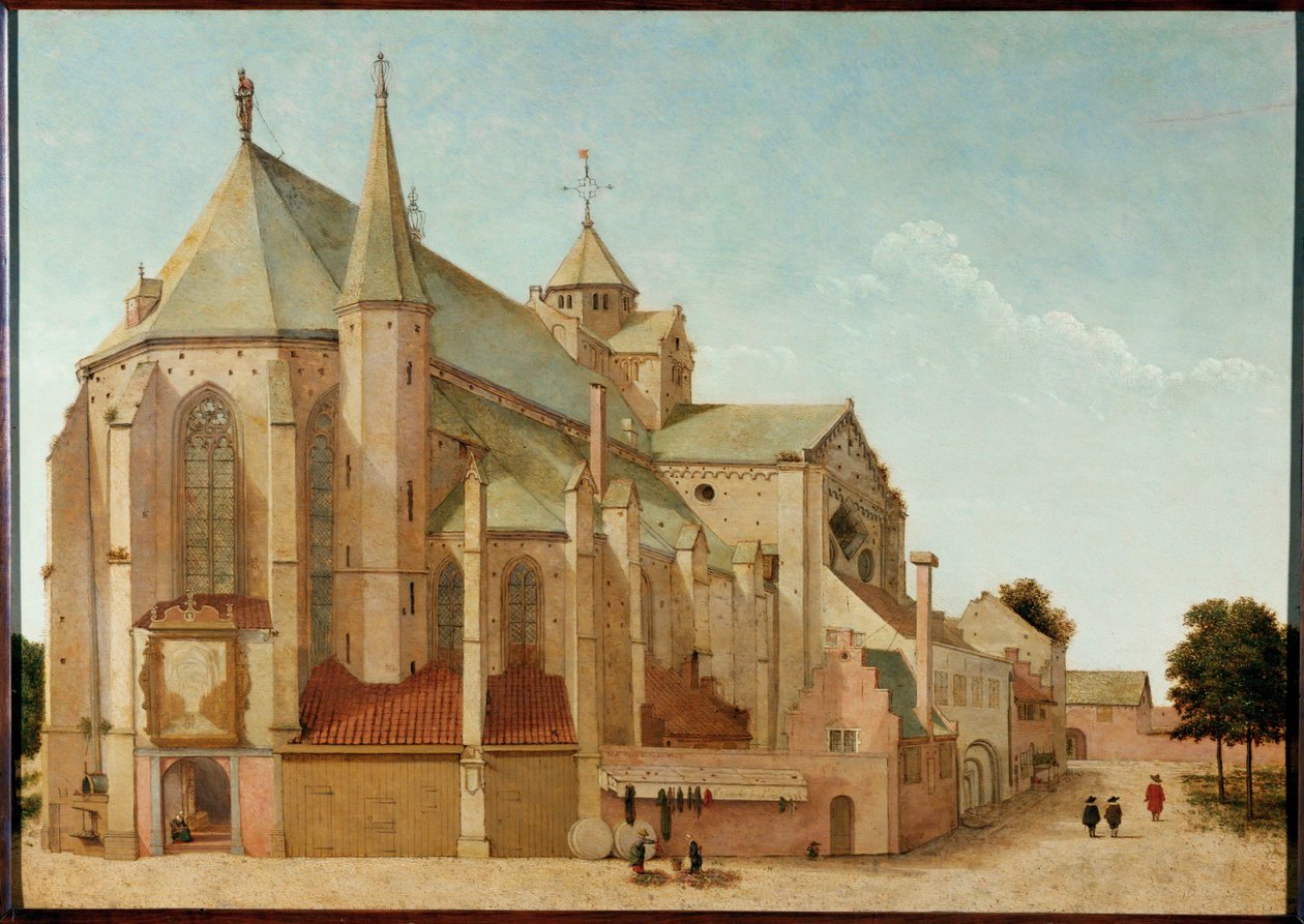St. Mariakerk, Utrecht, Nizozemsko (olej na dřevě) od Pieter Jansz Saenredam