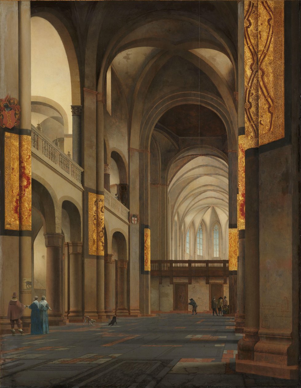 Loď a sbor Mariakerk v Utrechtu Loď a chór Mariakerk v Utrechtu, při pohledu od západu od Pieter Jansz Saenredam