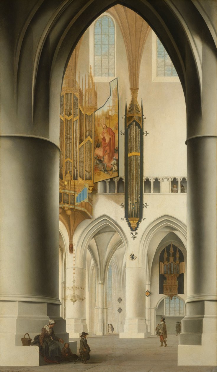 Interiér kostela St Bavo v Haarlemu, 1636 od Pieter Janszoon Saenredam