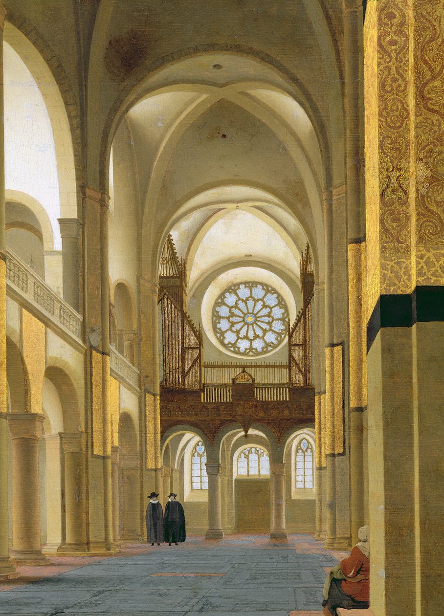 Interiér Marienkirche v Utrechtu, 1638 (detail 150808) od Pieter Janszoon Saenredam