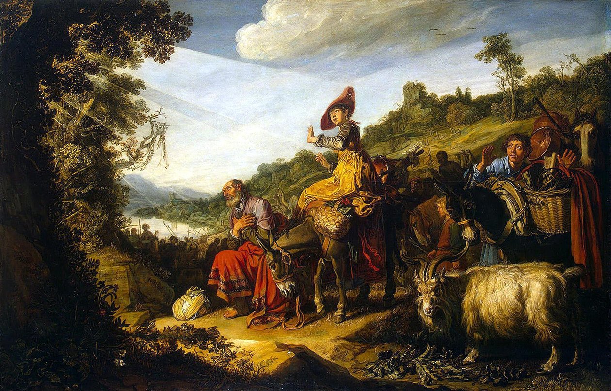 Abraham na cestě do Kanaánu od Pieter Lastman