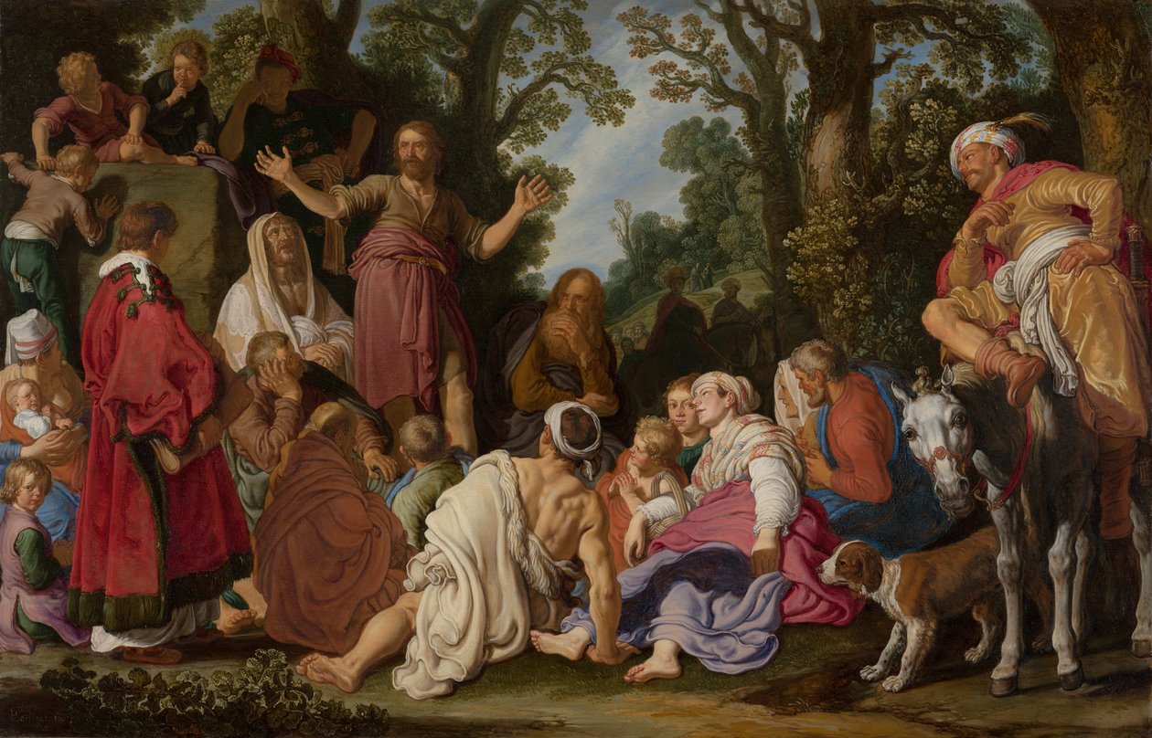 Svatý Jan Křtitel káže od Pieter Lastman