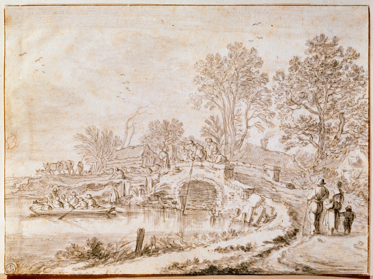 Most přes kanál, měsíc květen 1656 od Pieter Molijn