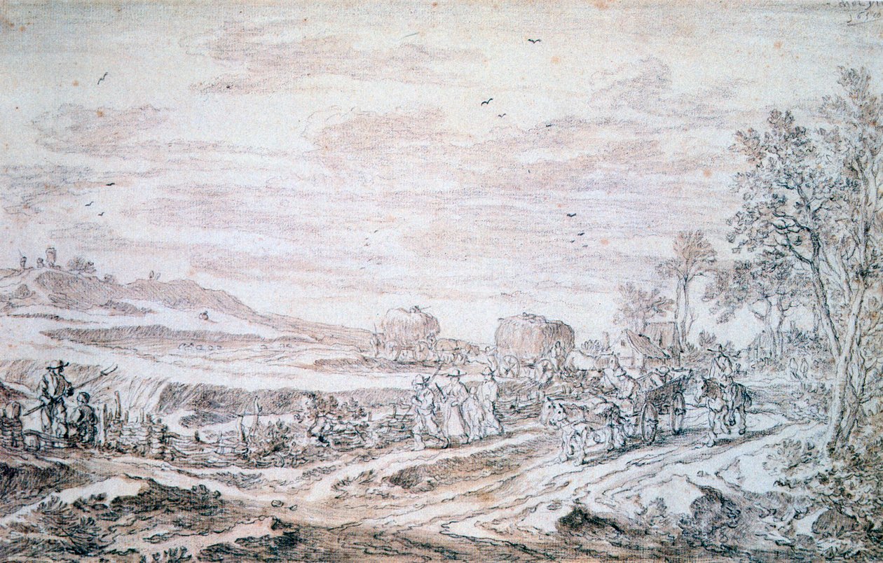 Krajina s Reapers, c1615-1661 od Pieter Molijn