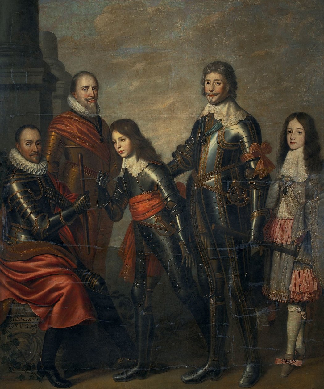 Čtyři generace princů z Orange: William I., Maurice a Frederick Henry, William II a William III od Pieter Nason