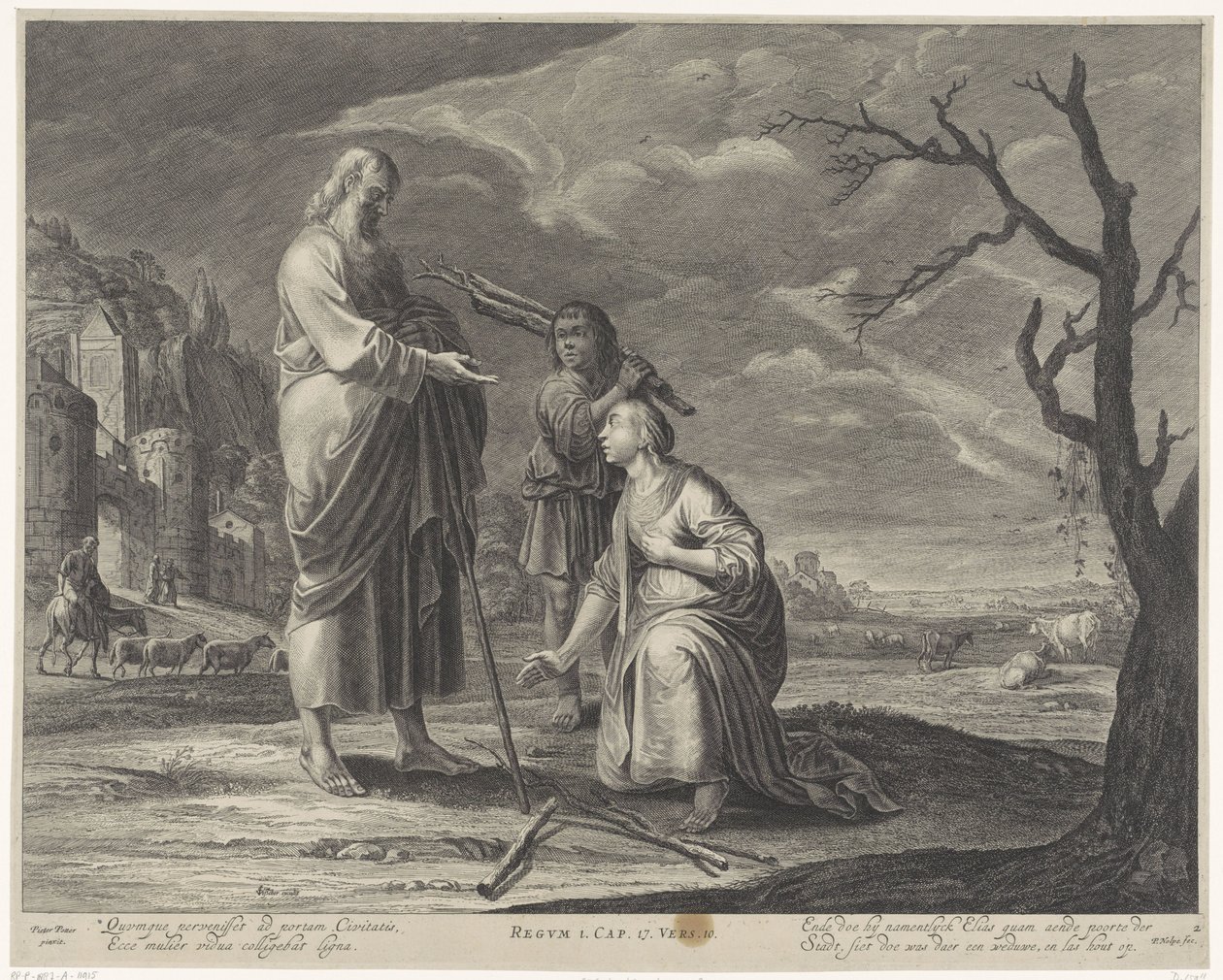 Eliáš a vdova ze Zarephati Příběh Eliáše (název série) Královská Bible (název série) od Pieter Nolpe