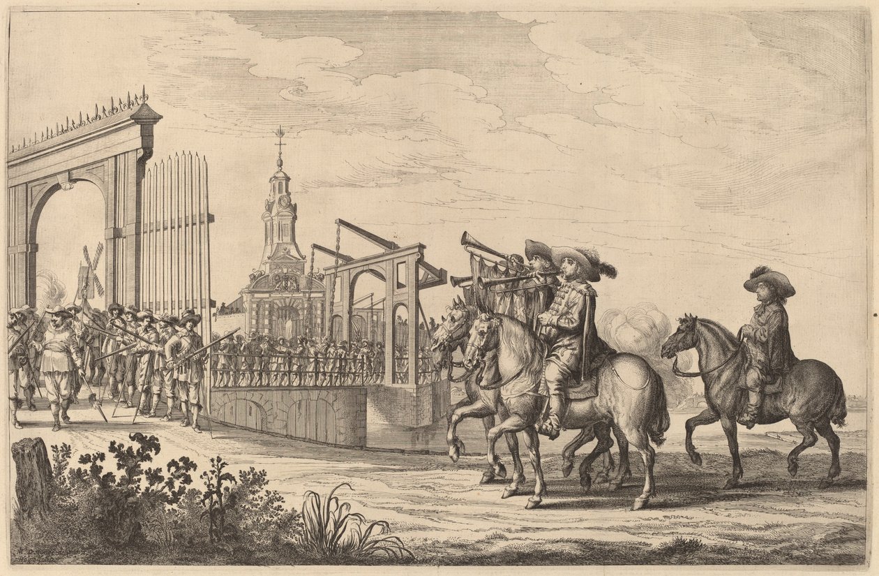Vstup Marie de Medici do Amsterdamu [deska 1 z 6] od Pieter Nolpe
