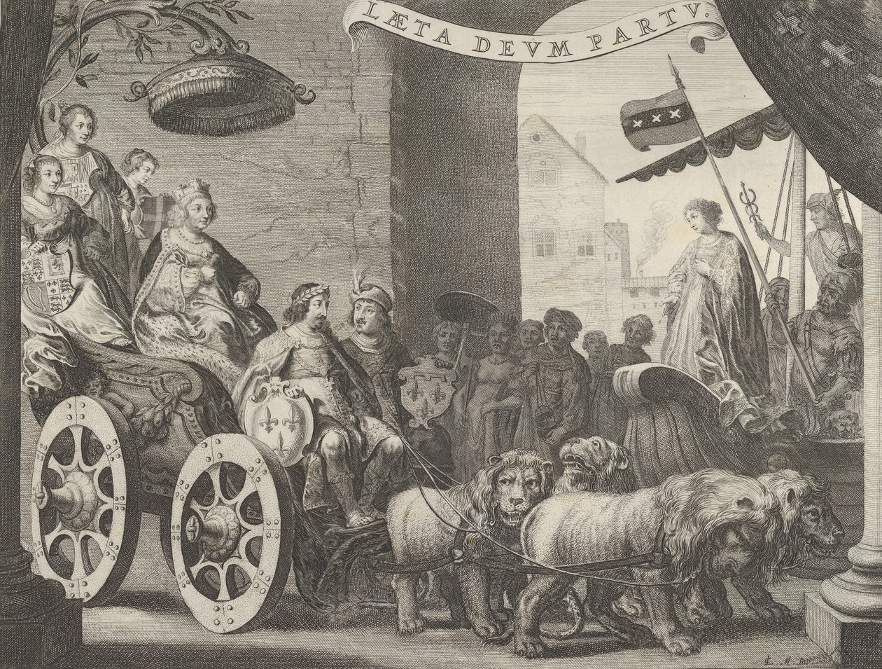 Deska 5a: Marie de Medici jako Berecynthia, od Caspar Barlaeus, Medicea Hospes, 1638. od Pieter Nolpe