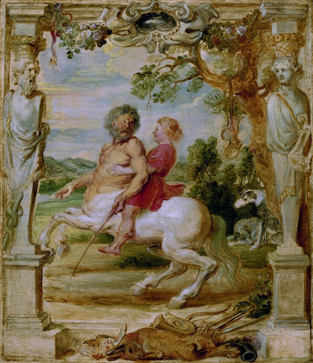 Achilles vzdělával kentaur Chiron, 1630-1635 od Peter Paul Rubens