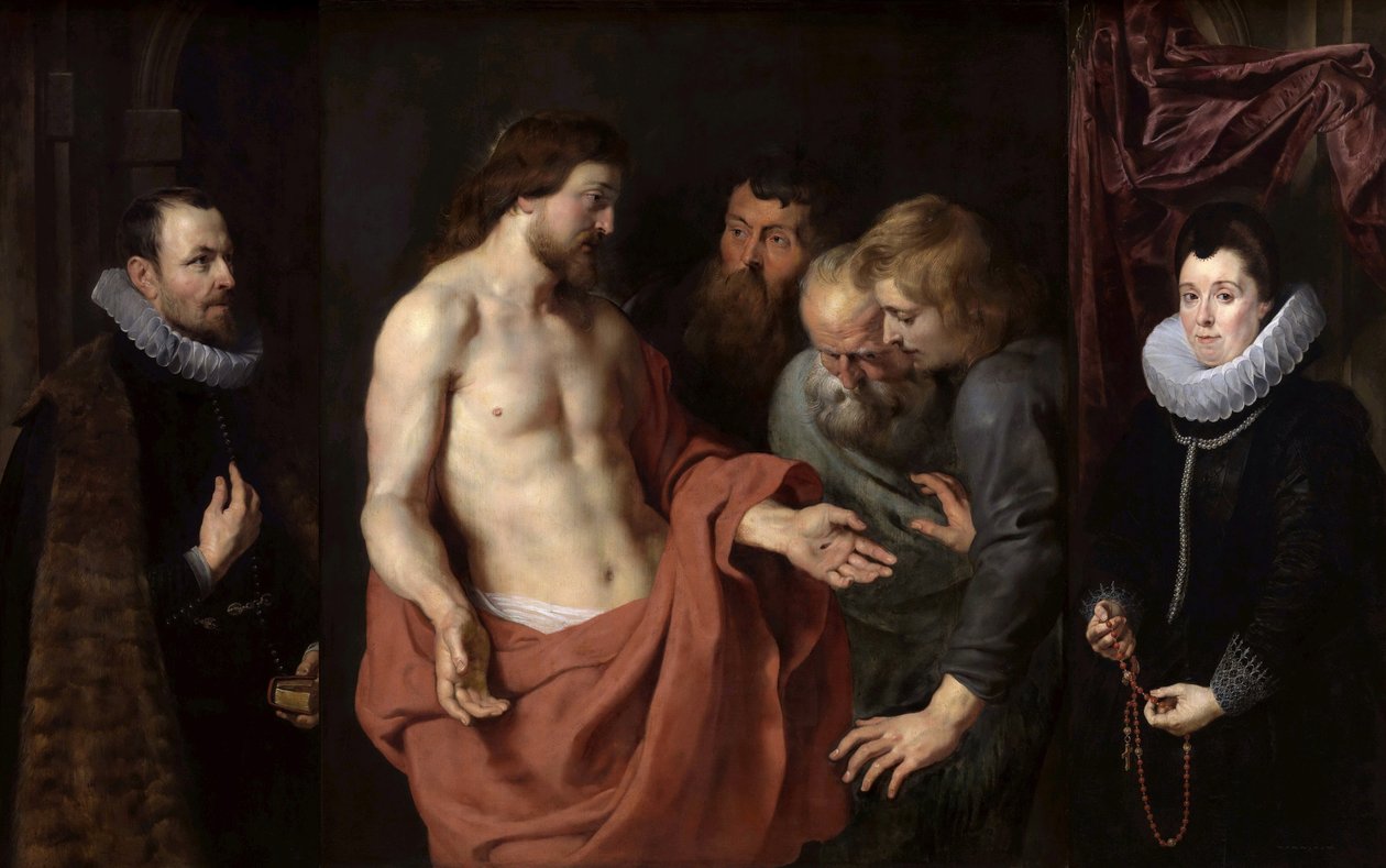 Nevěra svatého Tomáše The Rockox Triptych, mezi 1613 a 1615. od Peter Paul Rubens