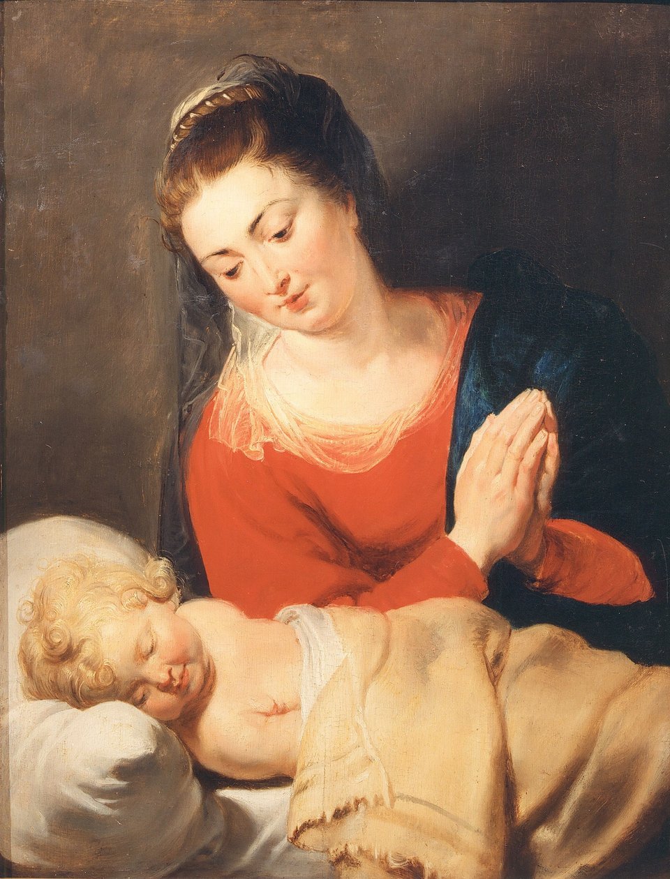 Panna zbožňující spící dítě, c. 1615. od Pieter Paul Rubens
