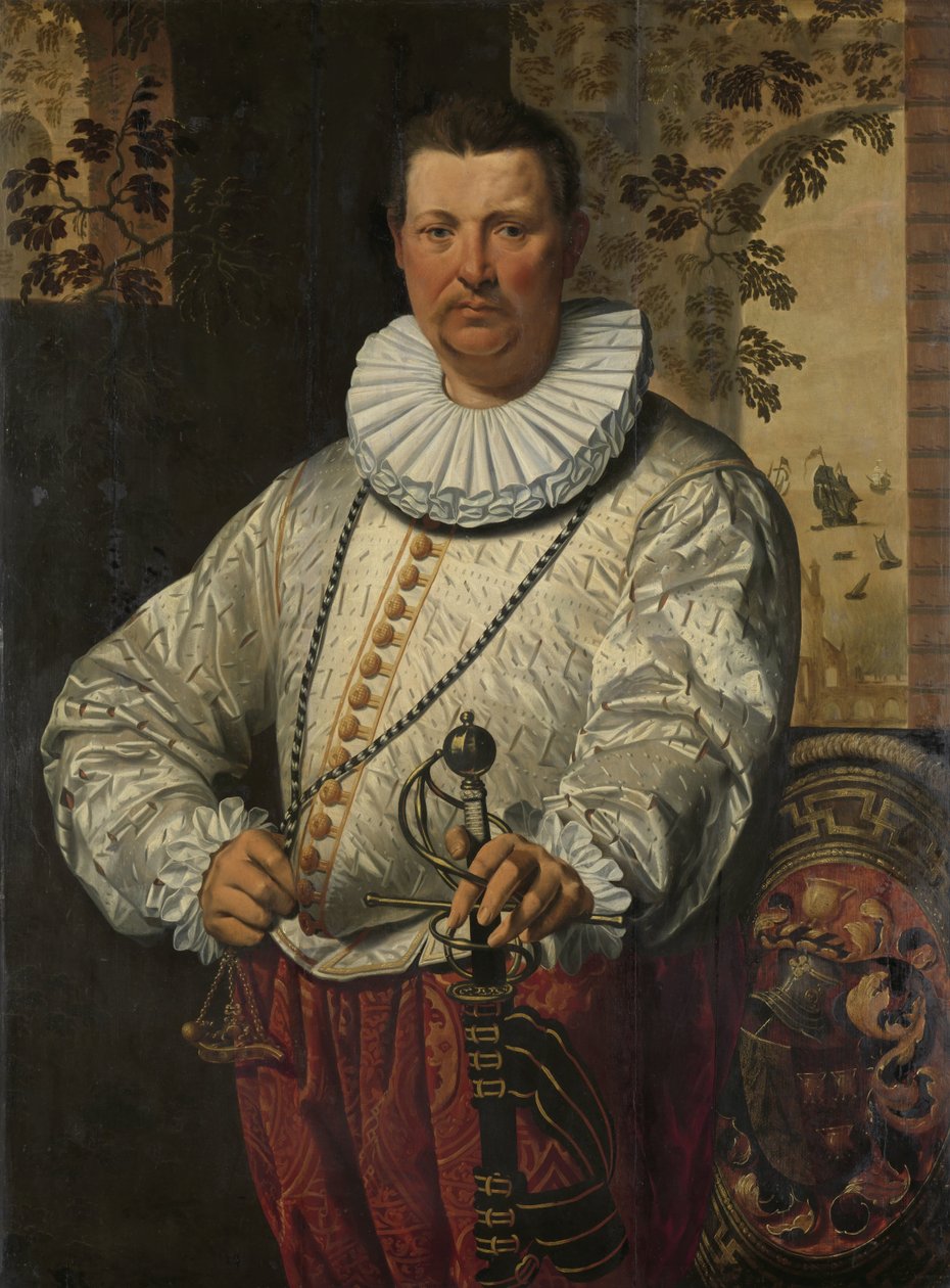Portrét nizozemského admirála flotily od Pieter Pietersz. (I) (circle of)