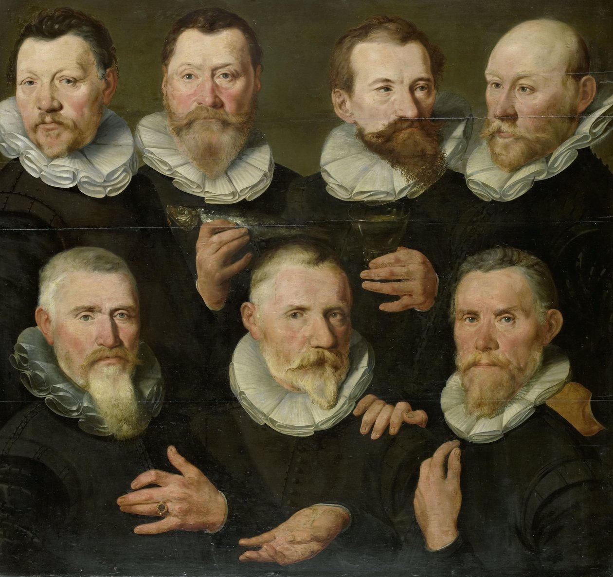 Rota kapitána Pietera Dircksze Hasselaera a poručíka Jana Gerritsze Hoofta, Amsterdam od Pieter Pietersz. (I) (circle of)