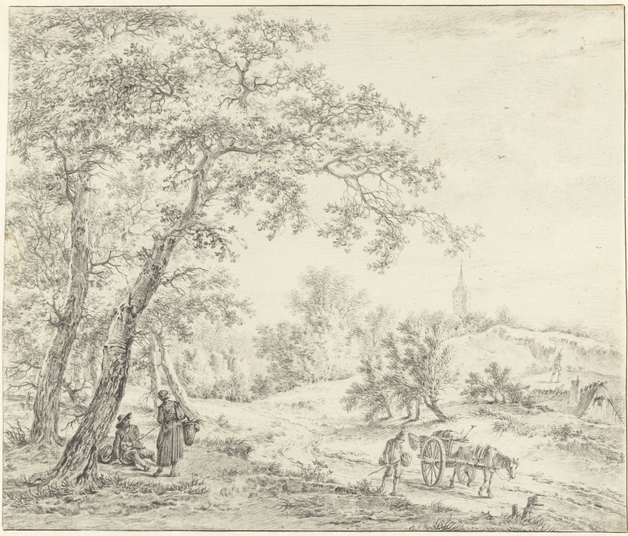 Krajina severního Holandska (Egmond směrem ke Castricum?) od Pieter Pietersz. Barbiers