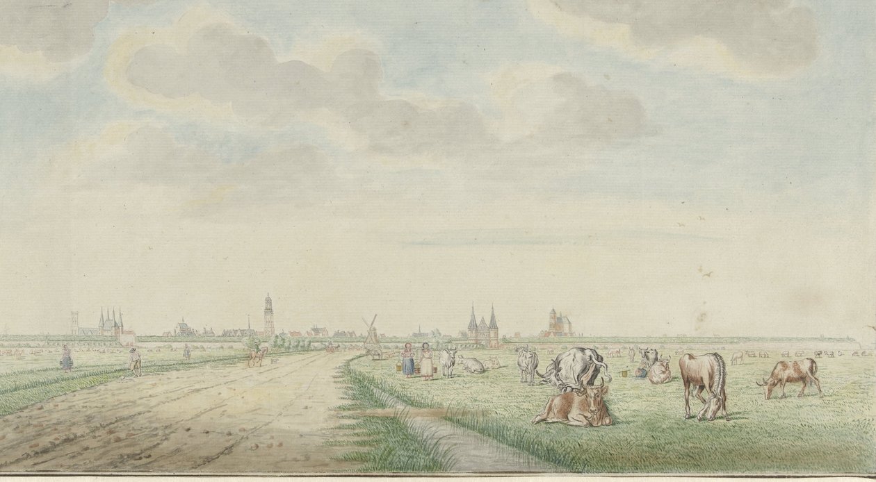 Pohled na Kampen ze strany země od Pieter Remmers