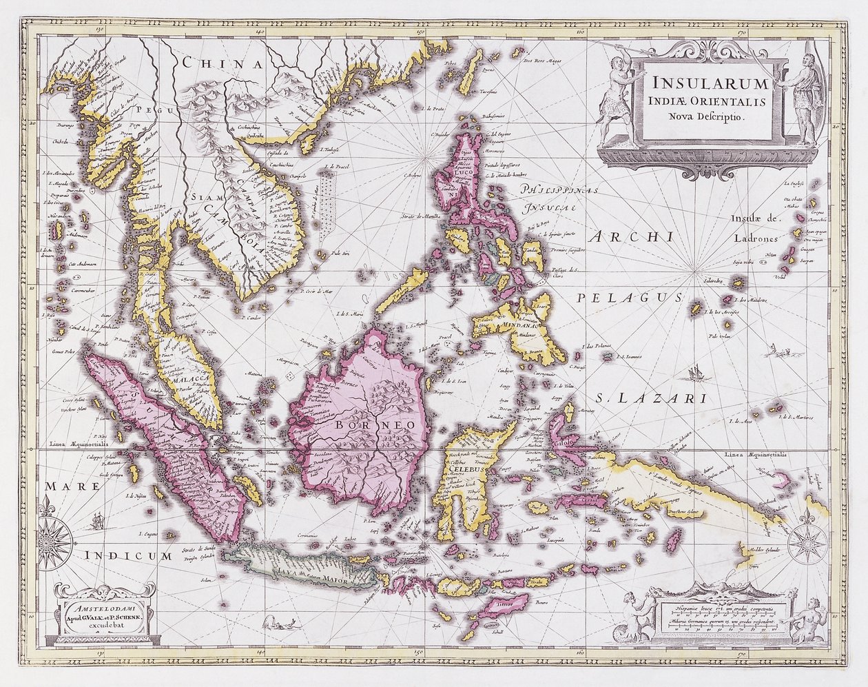 Mapa Číny a Indonésie, c.1710 od Pieter Schenk