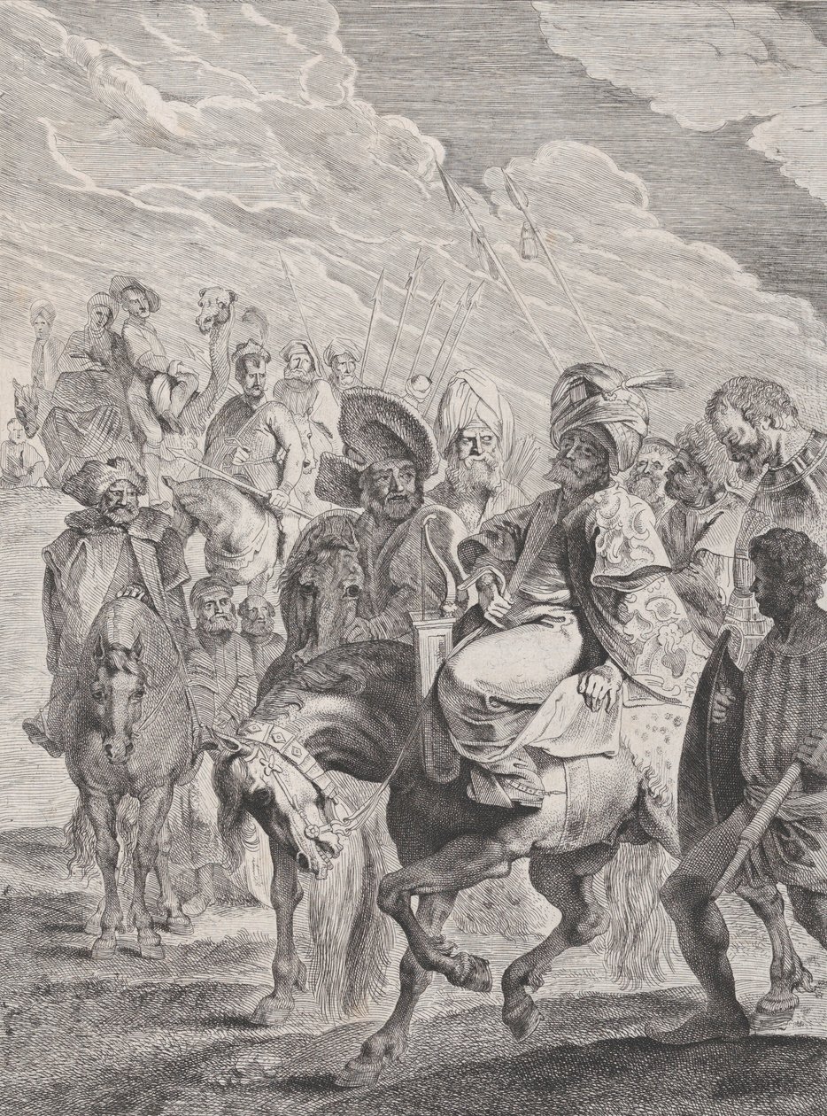 Turecký princ na koni, ca. 1620-25. od Pieter Soutman