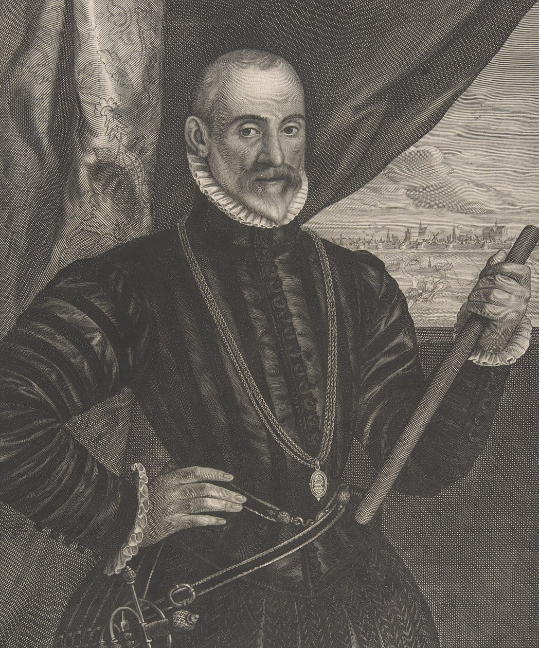 Francisco Valdes, španělský velitel, ze série Quatuor Personae..., 1649. od Pieter Soutman