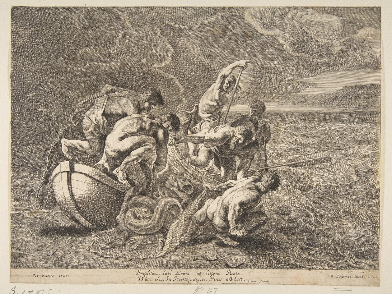Zázračný návrh ryb, 1595-1657. od Pieter Soutman