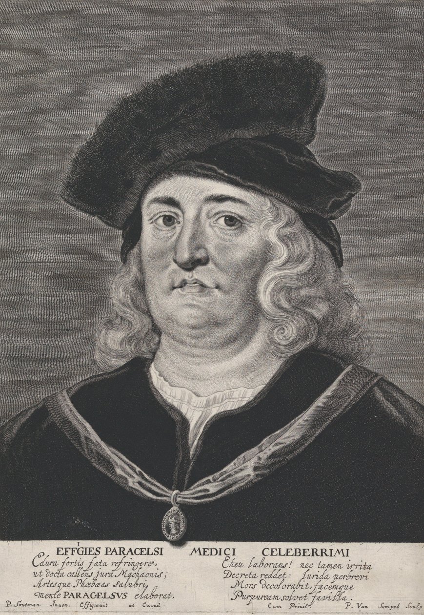 Portrét Theophrastus Paracelsus, 1615-43. od Pieter Soutman