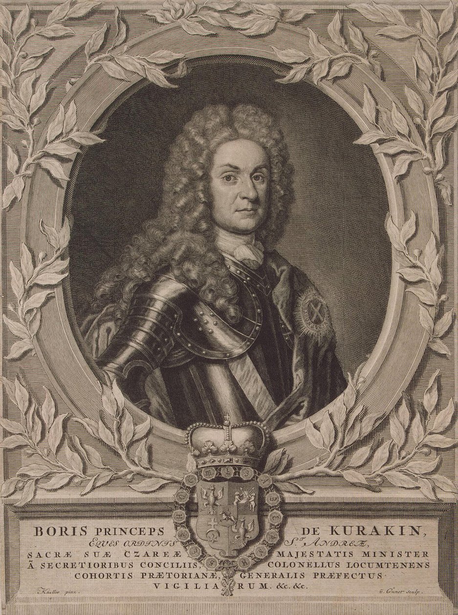 Portrét prince Borise Ivanoviče Kurakina 1676-1727, po roce 1717 od Pieter Stevens Gunst van