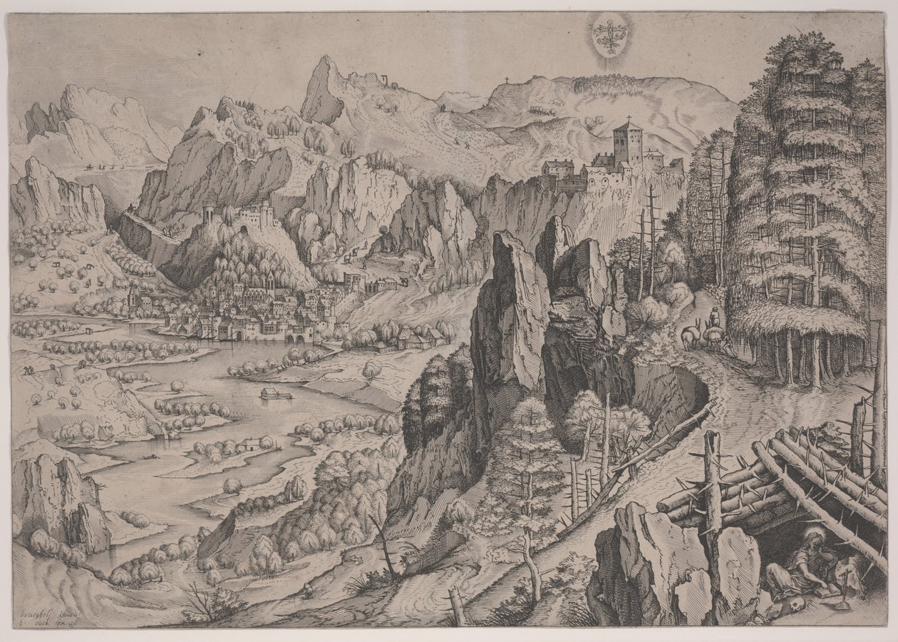 Magdalena Poenitens, tisk Jan a Lucas van Duetecum od Pieter The Elder (after) Brueghel