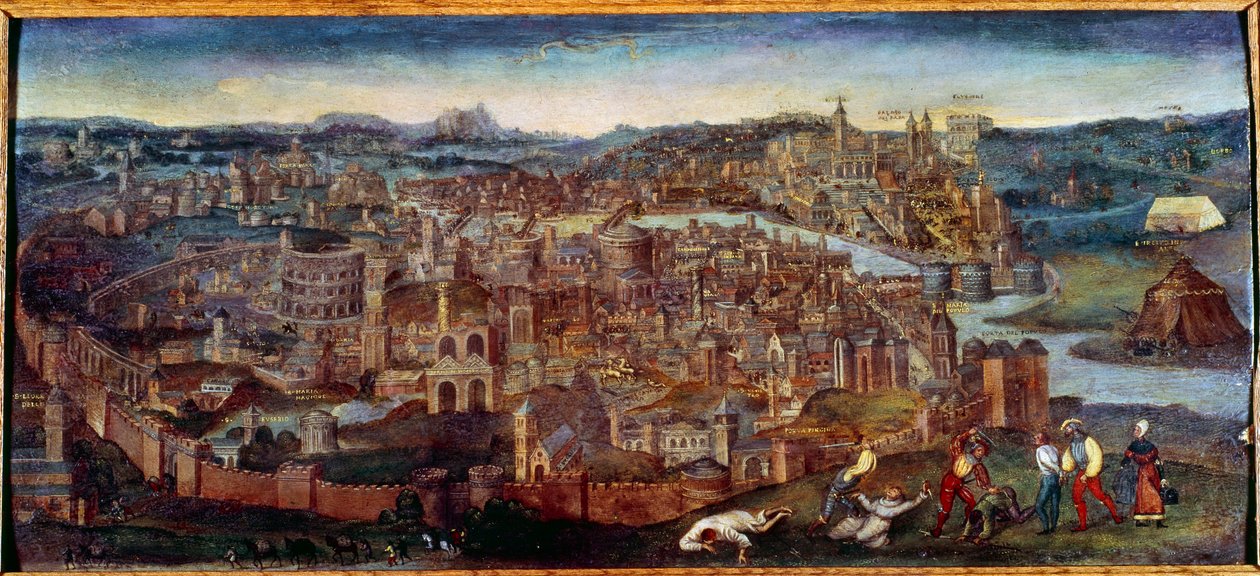 Pohled na Řím. Obraz Pietera Brueghela Says The Old (nebo The Old od Pieter Bruegel the Elder