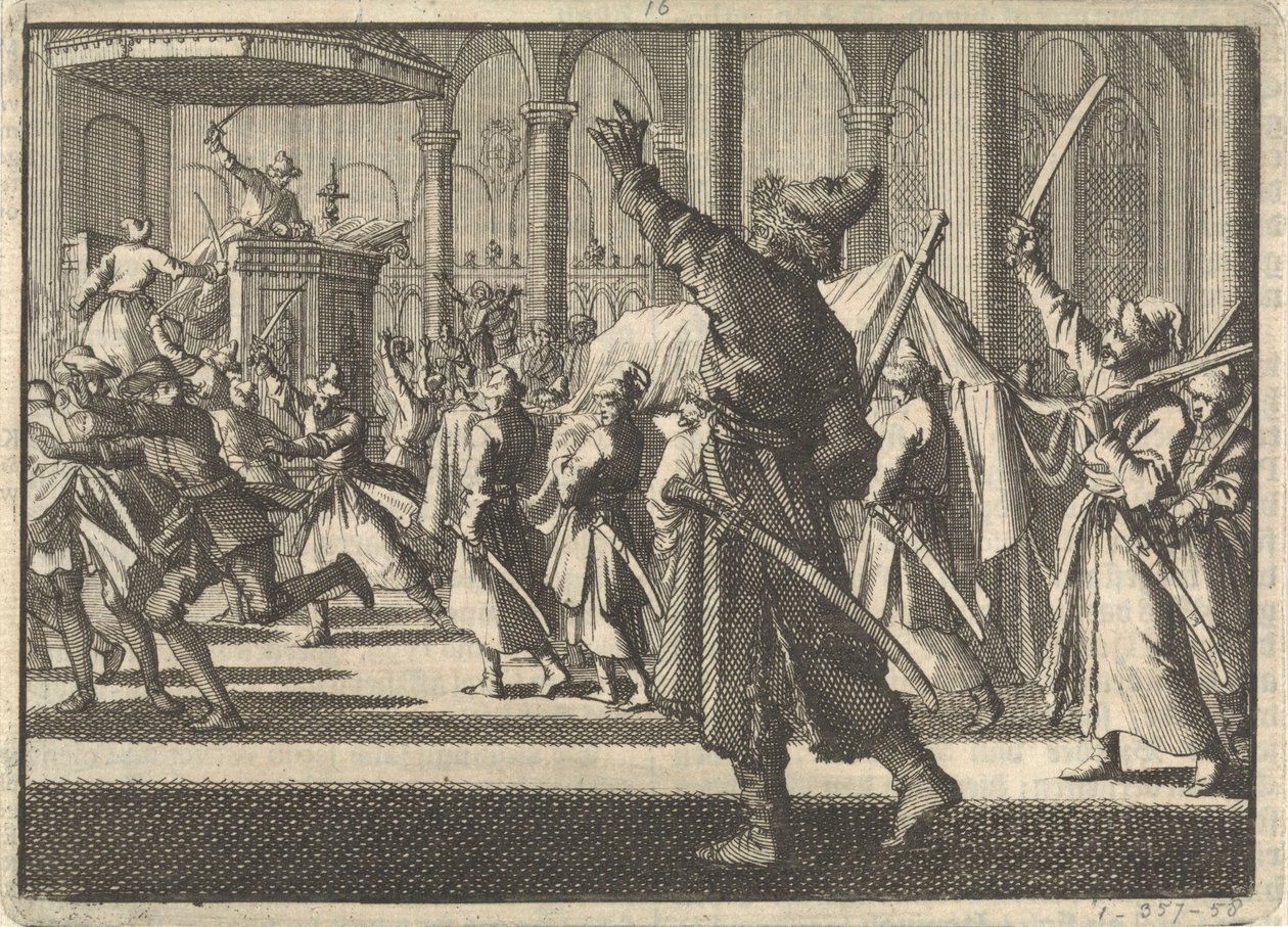 Poláci v kostele Riddarholm ve Stockholmu, 1698 od Pieter Van der Aa