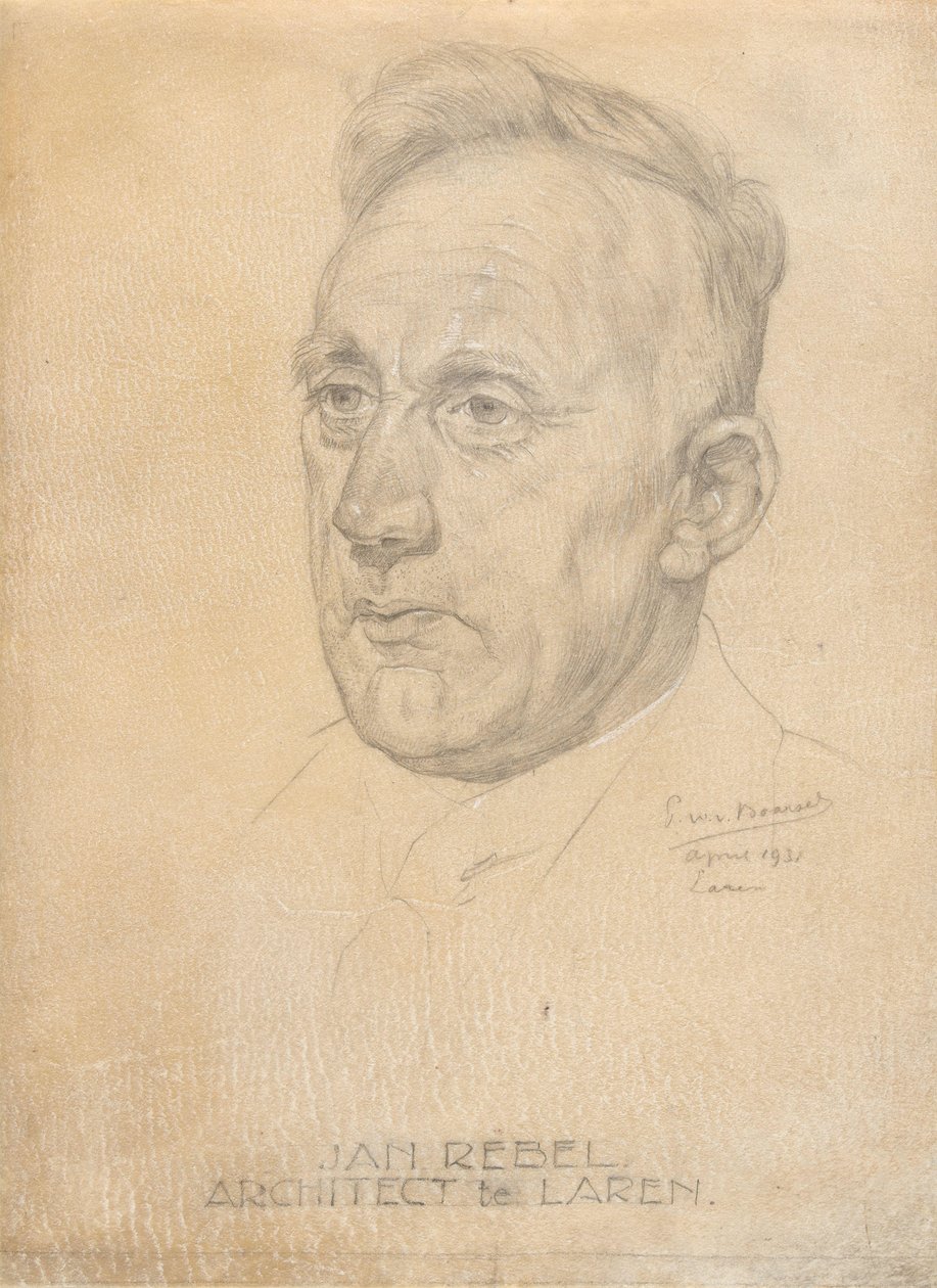 Portrét architekta Jana Rebela od Pieter Willem van Baarsel