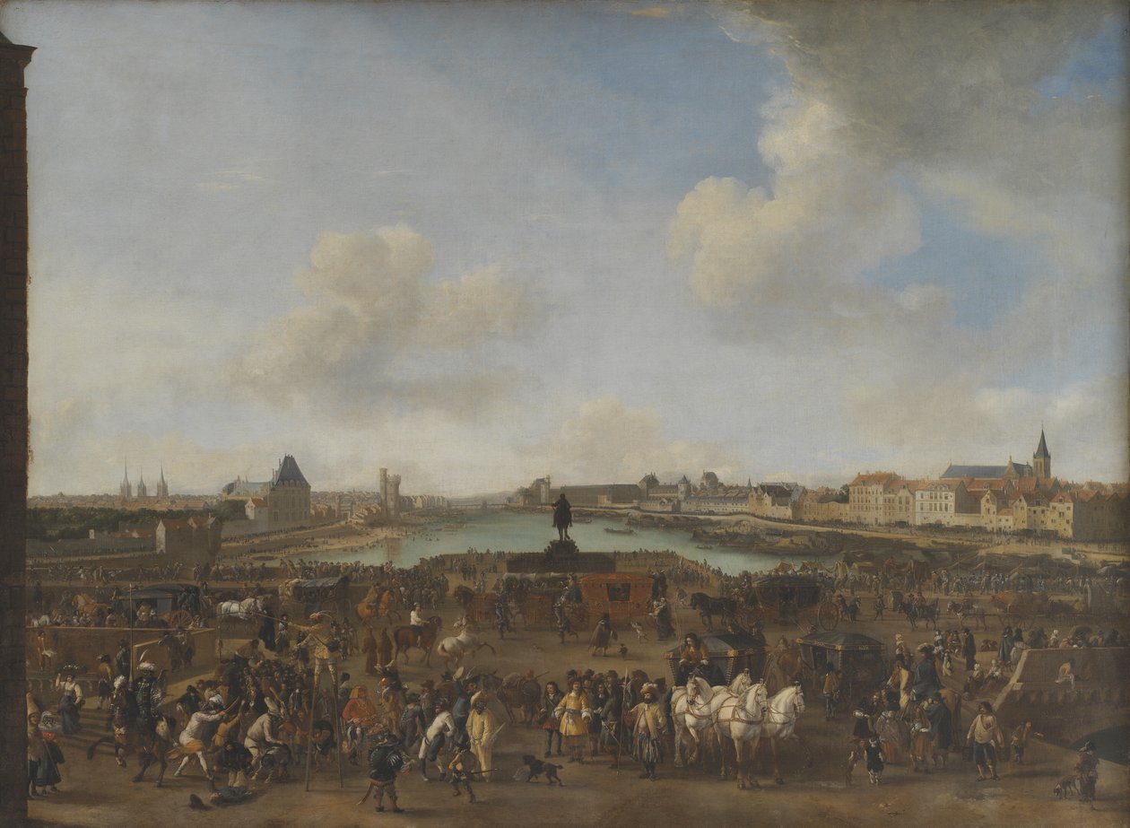 Pohled na Paříž z Place Dauphine od Pieter Wouwerman