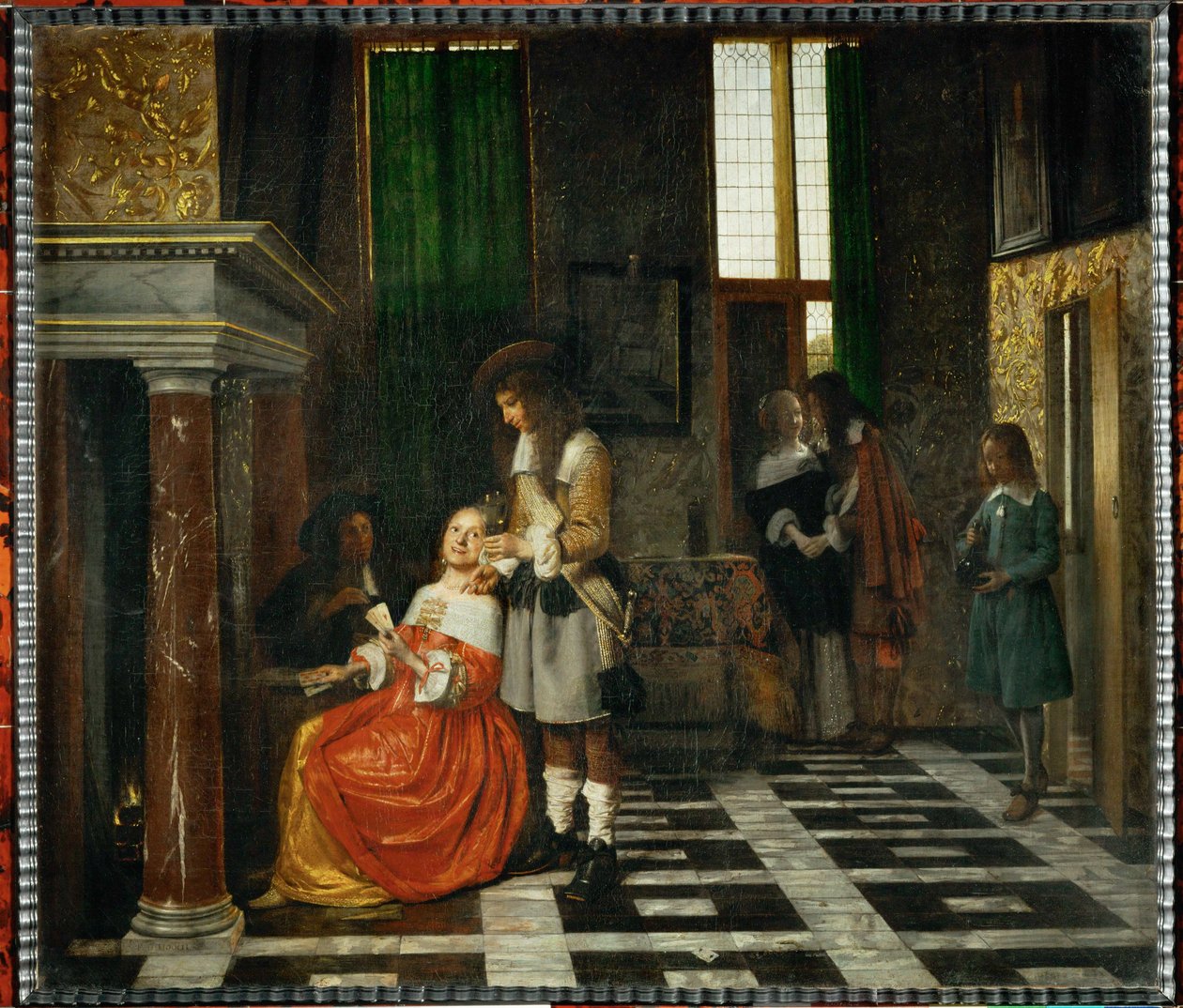 Les joueurs de cartes - Hráči karet... od Pieter de (after) Hooch