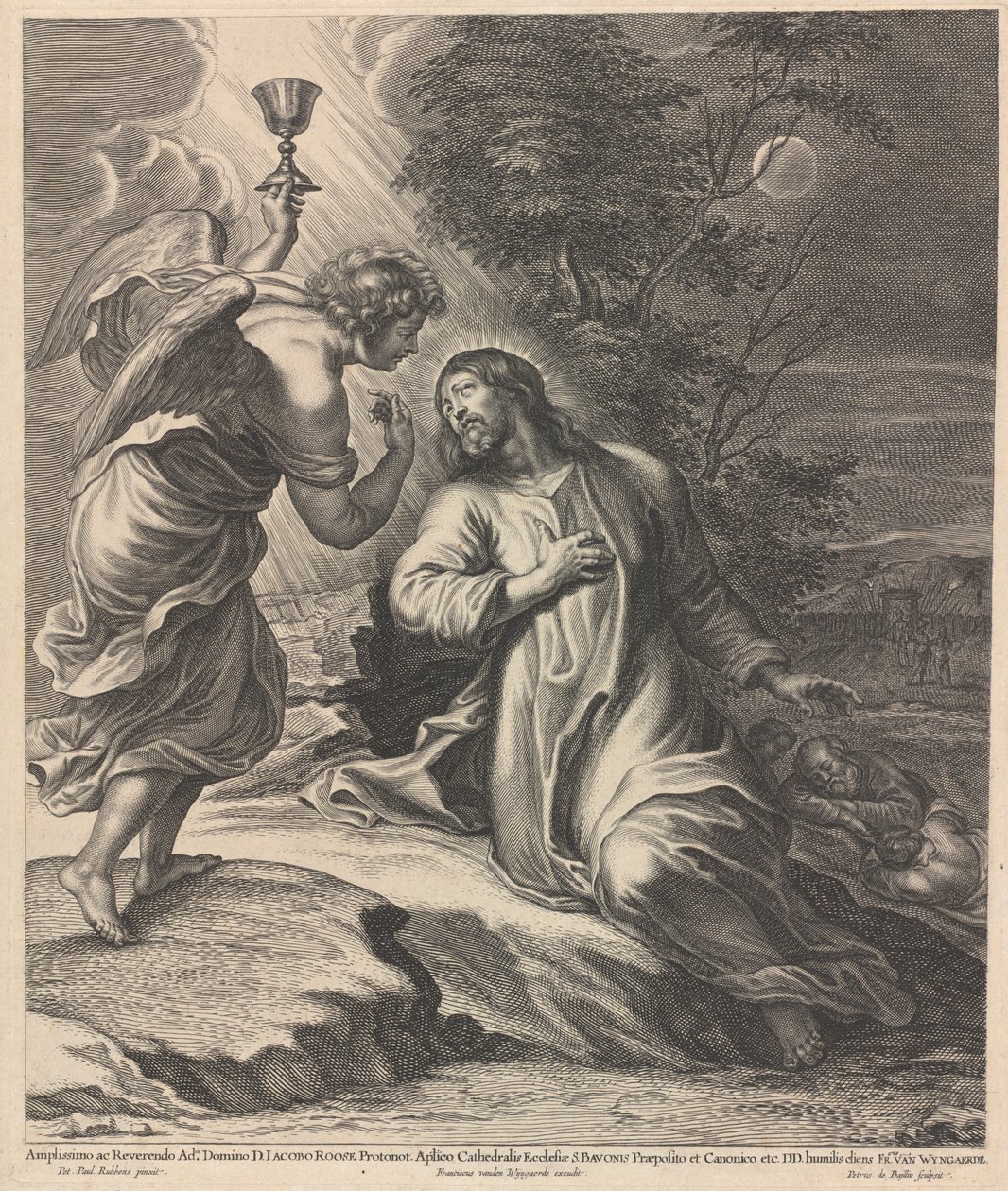 Kristus na hoře Olivetské od Pieter de Bailliu after Sir Peter Paul Rubens