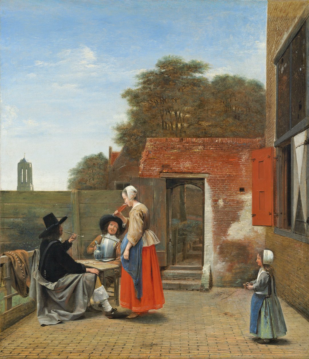 Nizozemské nádvoří, c.1658-60 od Pieter de Hooch