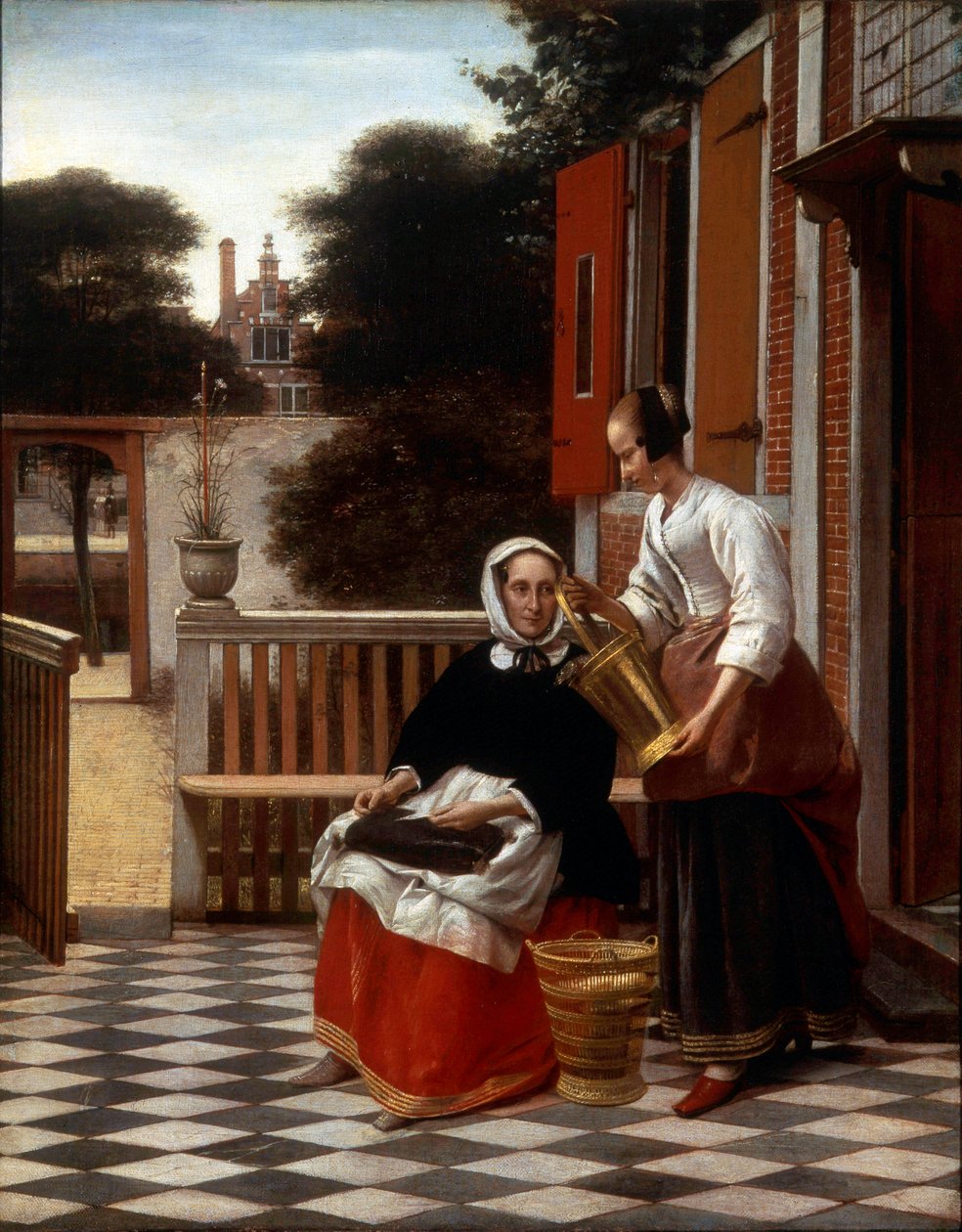 Paní a její služebná, 1660. od Pieter de Hooch