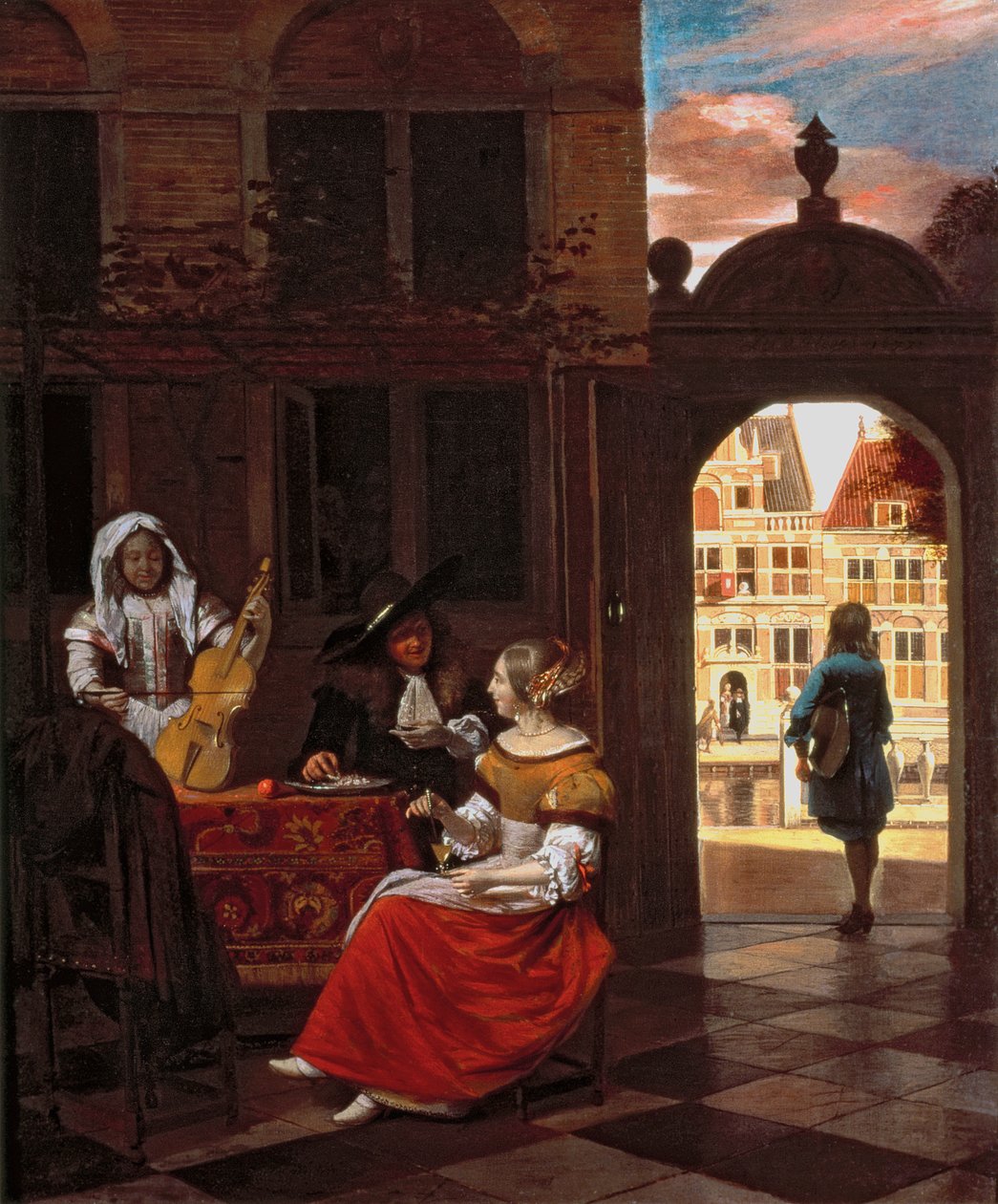 Hudební večírek, 1677 od Pieter de Hooch