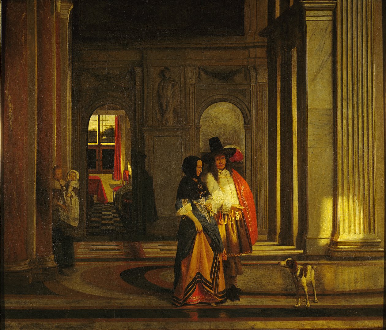 Odchod na procházku od Pieter de Hooch