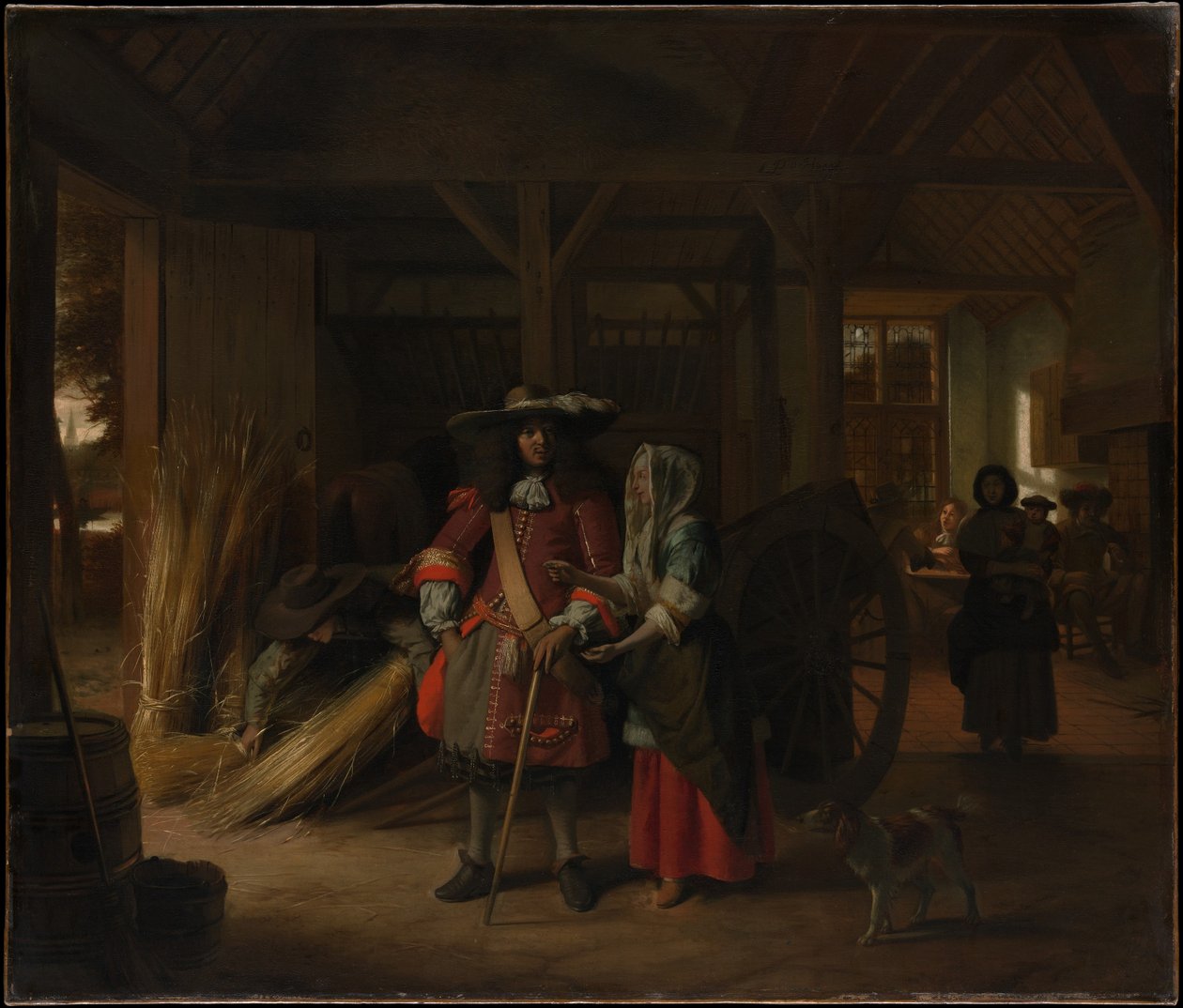 Placení hostitelce od Pieter de Hooch