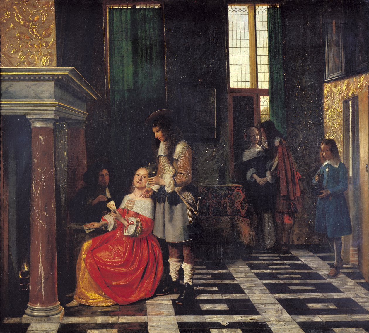Hráči karet, kolem 1663-65 od Pieter de Hooch