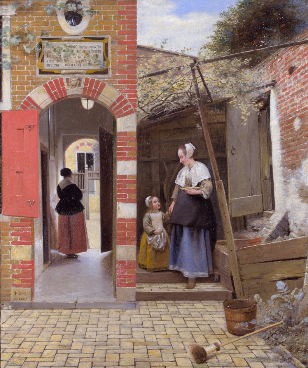 Nádvoří domu v Delftu od Pieter de Hooch
