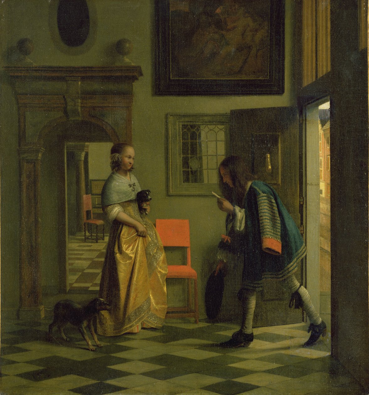 Posel, kolem roku 1669 od Pieter de Hooch