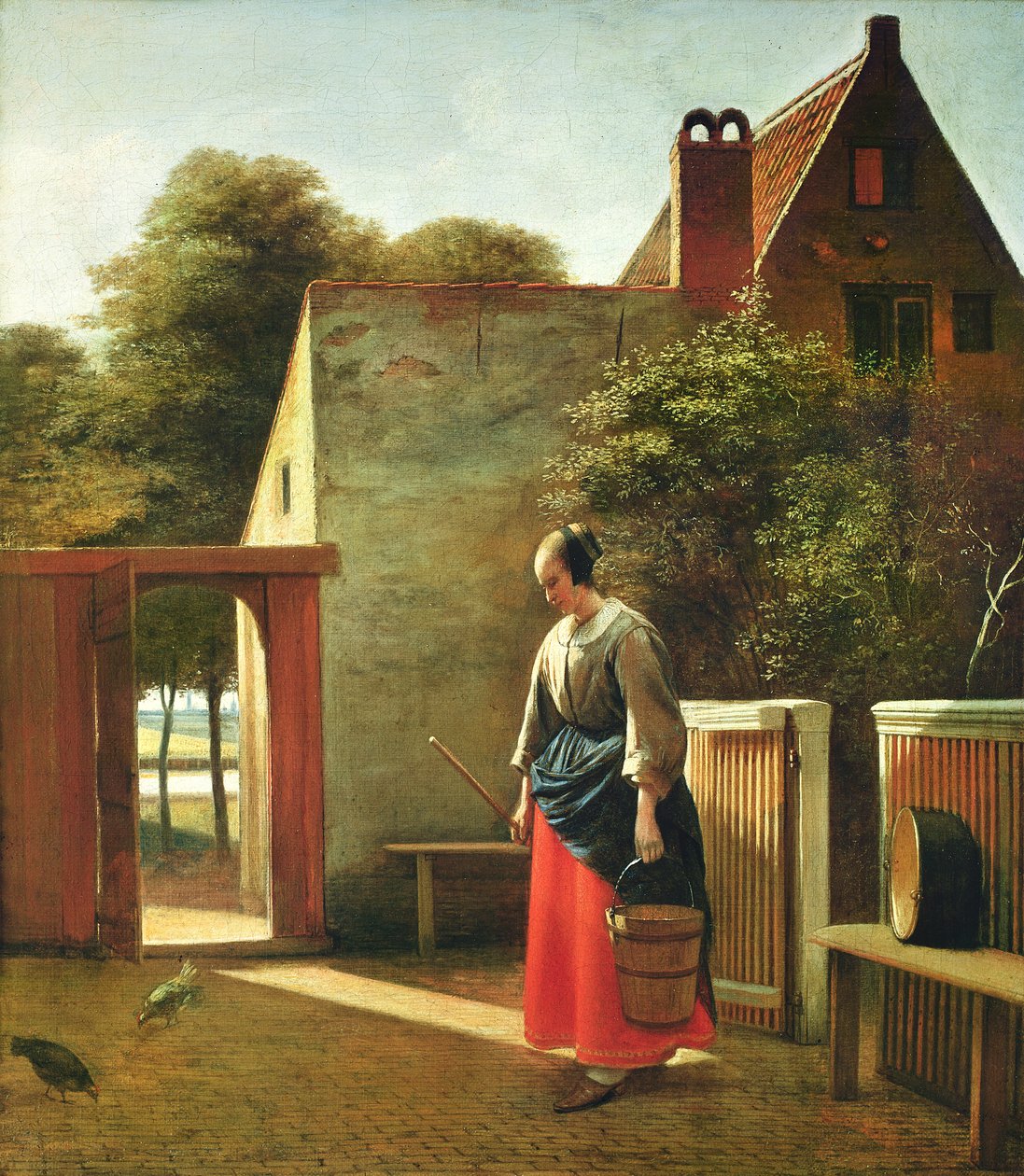 Sluha na nádvoří, kolem roku 1660 od Pieter de Hooch