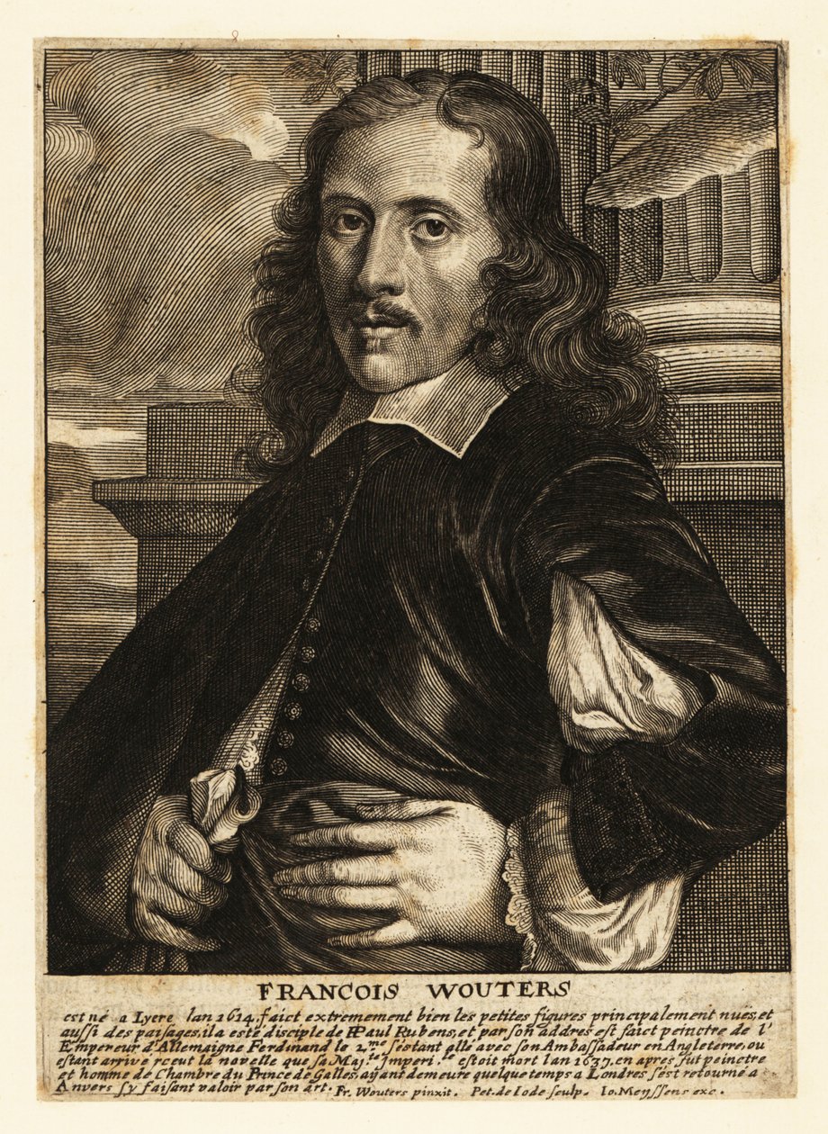 Portrét Franse Wouterse, vlámského barokního malíře, truhlářského malíře a dvorního umělce římského císaře od Pieter de II Jode