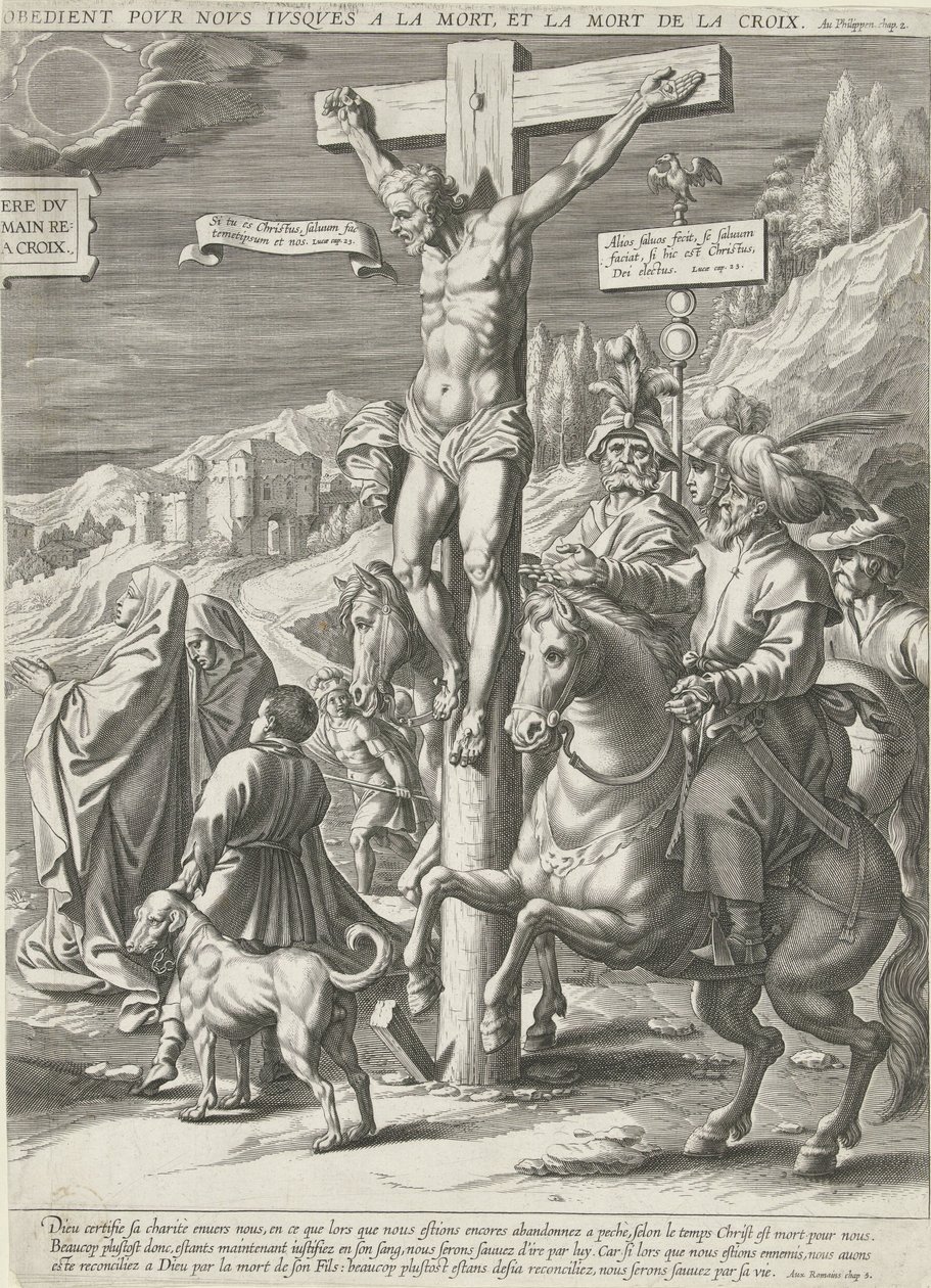 Ukřižování Krista, pravá část od Pieter de Jode (I)