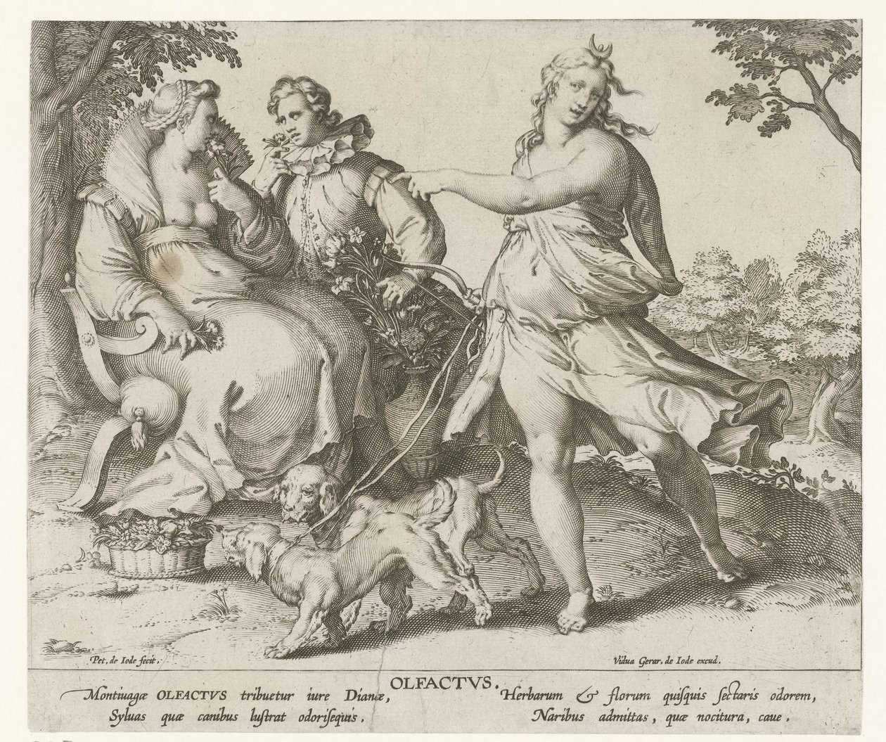 Čich Olfactvs (název na objektu) Pět smyslů (název série) od Pieter de Jode (I)