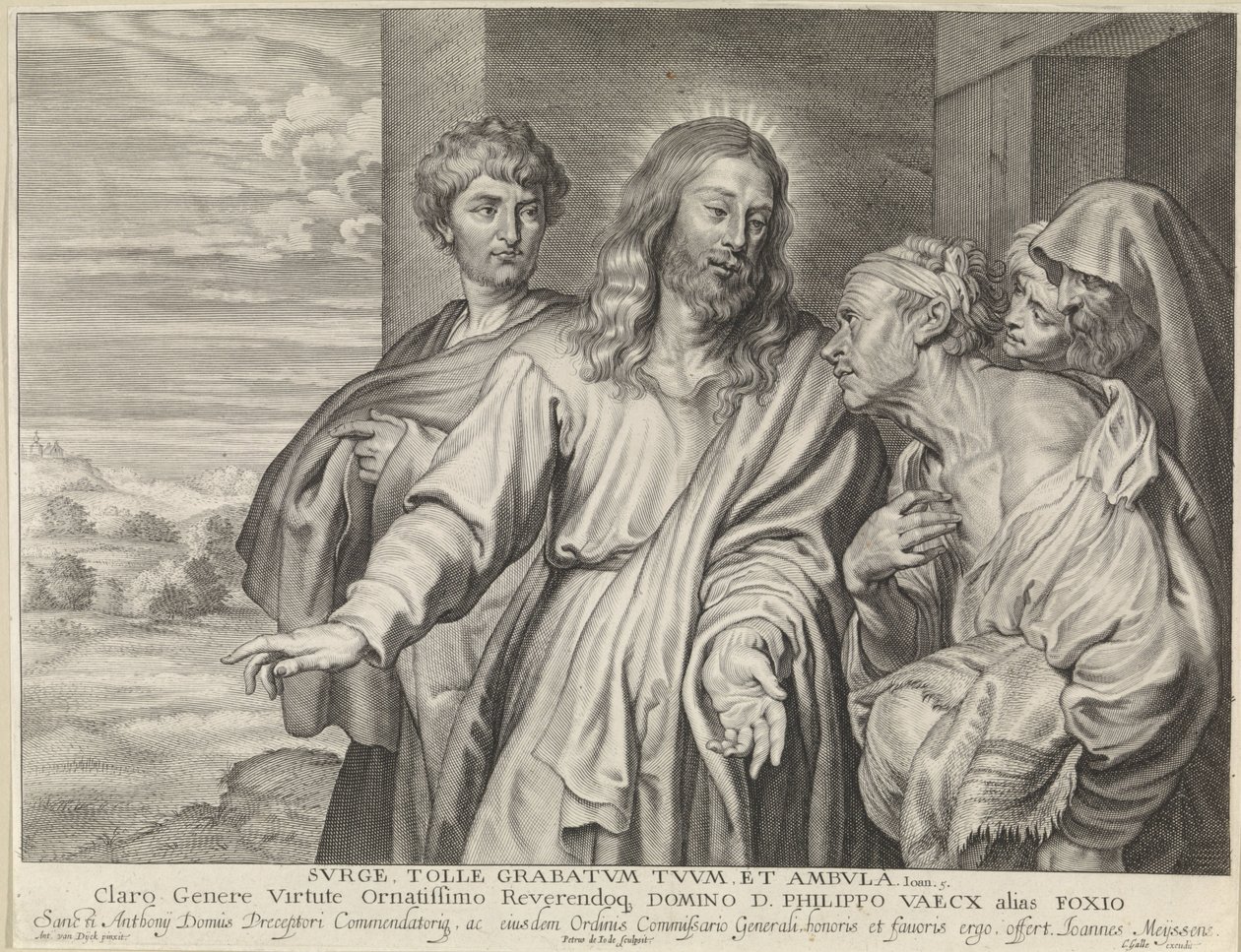 Kristus uzdravuje ochrnutého od Pieter de Jode (II)