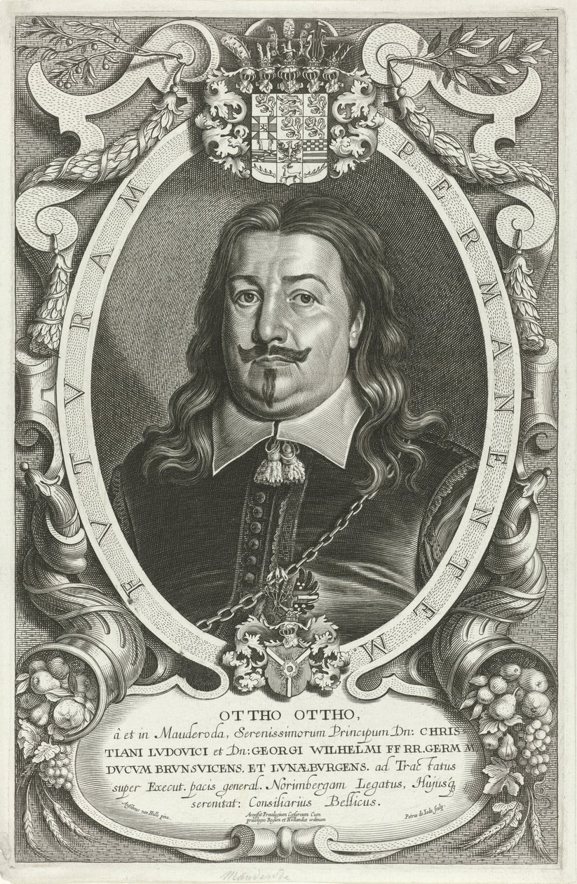 Portrét van Otto Otto von Mauderode Famous Legates (název série) od Pieter de Jode (II)