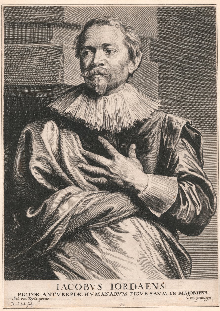 Jacobus Jordaens, malíř Antverp, lidských postav, v Majors od Pieter de Jode