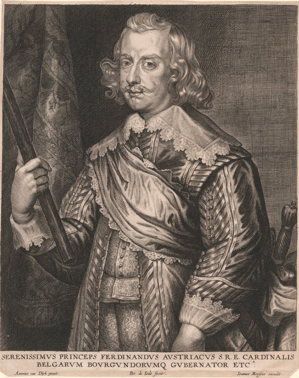 Nejklidnější princ Ferdinand Rakouský S.R.E. Kardinál Belgičanů, guvernér Burgundska atd. od Pieter de Jode