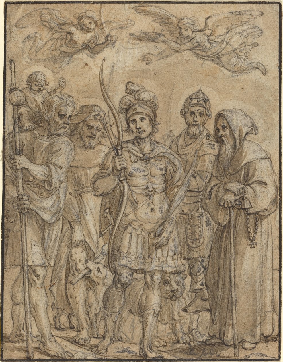 Pět svatých od Pieter de Jode I