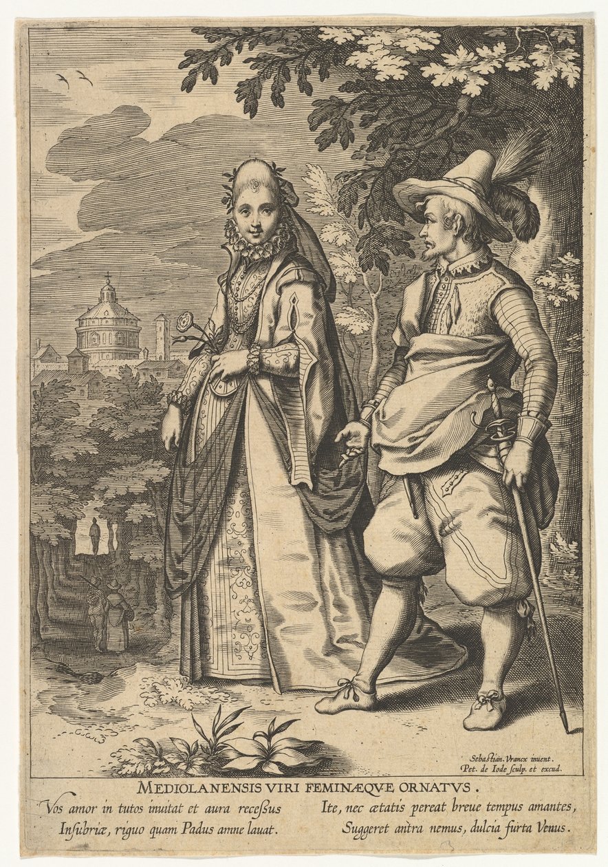 Milan Men and Female Ornaments, from Fashions of Different Nations.n.d. od Pieter de Jode I